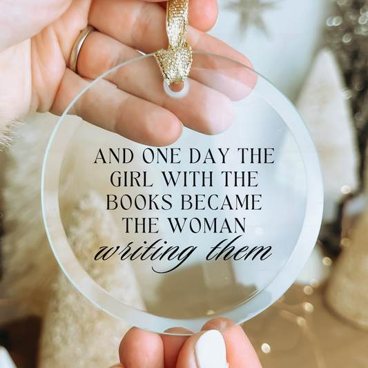 Girl With The Books - Author Ornament