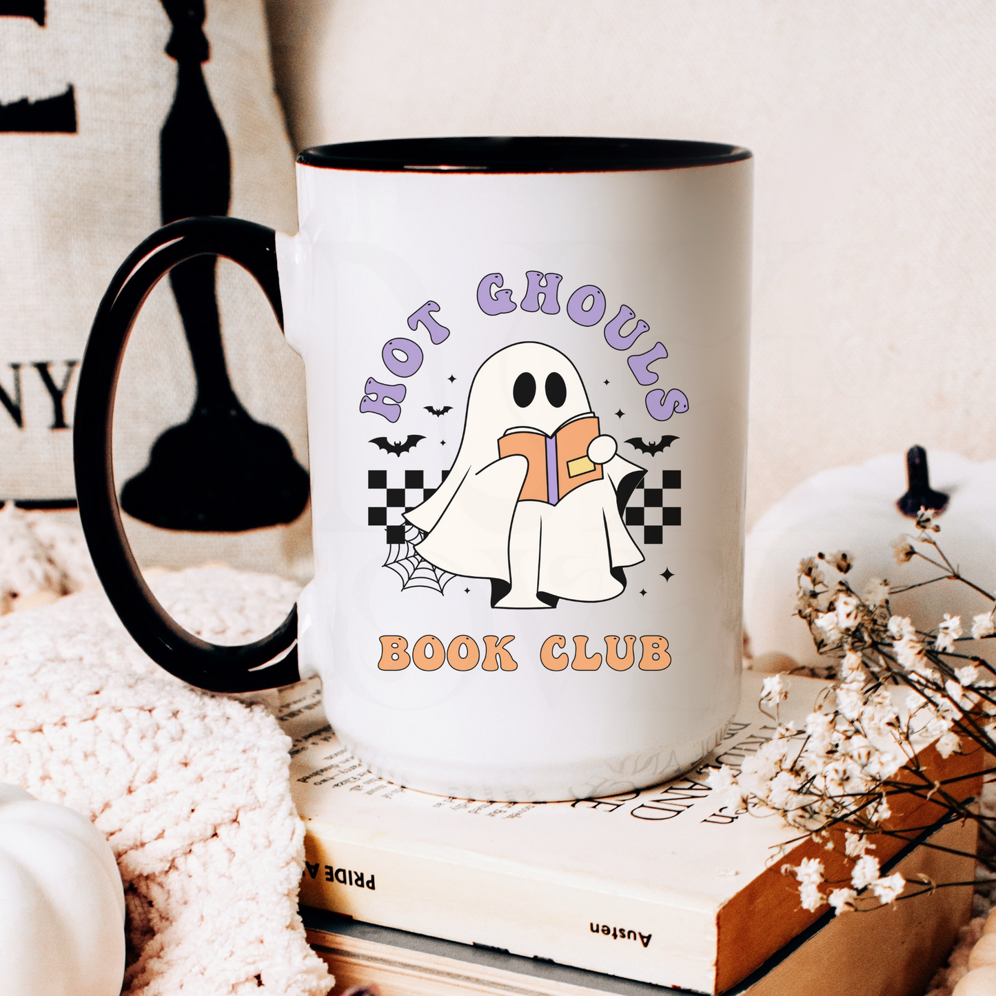Hot Ghouls Book Club Bookish Mug