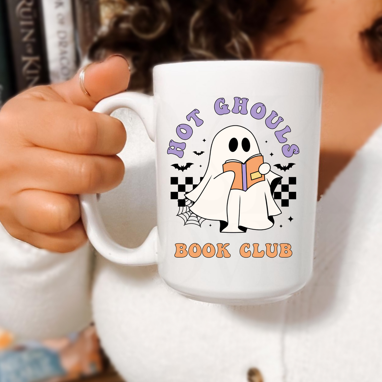 Hot Ghouls Book Club Bookish Mug